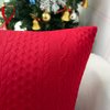 Booque Valley Christmas Pillow Covers, Pack of 2 Super Soft Elegant Modern Patterned Red Cushion Covers Decorative Stretchy Throw Pillow Cases for Sofa Bed Car Chair, 18 x 18 inch(Red)