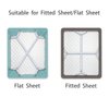 Bozenu Bed Sheet Straps/Fitted Sheet Holders for Corners - Keep Your Bed Sheets Firm & Tight with Premium Bed Scrunchies, Sheet Clips White-2Pack