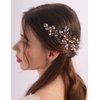 Rumtock Purple Crystal Gold Hair Comb for Wedding Brides Women Vintage Hair Accessories Jewelry