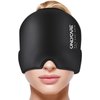 ONLYCARE Migraine Relief Cap, Soothing Headache Hat, Upgraded Odorless Gel Ice Head Wrap, Hot and Cold Therapy, FSA or HSA Eligible Headache Ice Pack for Tension and Stress(Black)