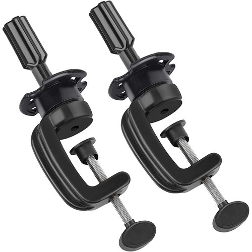 Belle of Hope Mara Ray 2 Pcs Wig Head Stands Cosmetology Wig Head Holder Mannequin , Clamp Manikin Stand, Training Head Stand (Black)