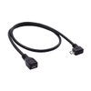 chenyang Micro USB Cable Micro USB 2.0 Male to Female 90 Degree Right Angled Data Extension Cable 0.5M