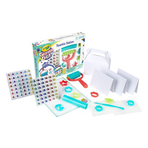 Crayola 04 0704 Glitter Dots Sparkle Station Craft Kit, Gift for Kids Age 6+