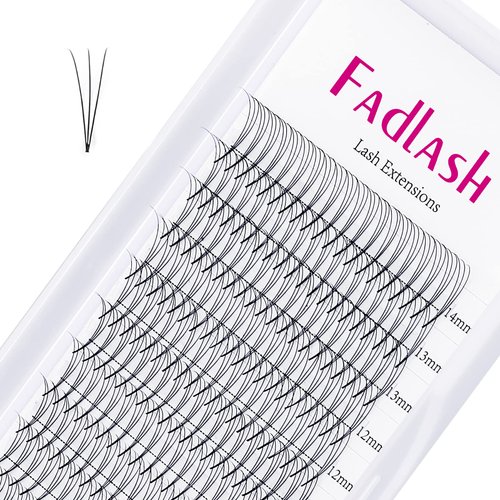 Lash Extension 0.07mm 3D Volume Lashes Premade Fans Eyelash Extensions C curl Mix 8-14mm Eyelashes Extension Individual Lashes by FADLASH (3D-0.07-C, 8-14mm Mix)