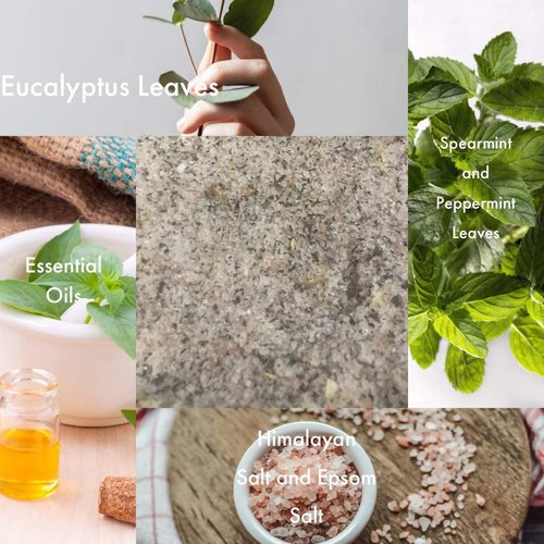 BearNaturalOrganics Himalayan Salt Soak With Eucalyptus and Spearmint For Energizing Muscle Relief Great Gift 8 Once Packets
