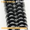 loladook 25 MM Lashes Mink 8D Volume Long Fluffy Mink Lashes D Curl Soft Big Dramatic Strip Fake Lashes 25mm Thick False Eyelashes Pack