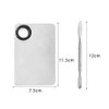 Makeup Mixing Palette, 2 Sets Makeup Plate for Foundation, Palette Makeup Mixing Palette Stainless Steel Cosmetic Mixing Palette with Spatula Tool