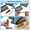 70 Pieces Leather Craft Stamping Tools Include 68 Pieces Alphabet, Number and Pattern Leather Craft Stamps, 2 Pieces Leather Punch Tools