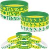 48PCS Tennis Rubber bracelets Silicone Wristbands Party Favors -Tennis Themed Party Supplies Decorations Sport Birthday Baby Shower
