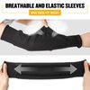 Chuarry 4 Pairs Level 5 Cut Resistant Arm Sleeves Arm Protection Gardening Sleeves with and Without Thumb Hole (Black, Gray)