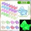 Liliful Mini Resin Dinosaur Figures Small Dinosaur Tiny Dinosaur for Mini Garden Micro Landscape Aquarium Home Decoration Dinosaur Outdoor Party Favors (Luminous,48 Pcs)