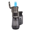 Vertigo by Lotus Cyclone Triple Torch Cigar Lighter Charcoal 3 Pack Plus 1 Lotus 90ml Butane Can