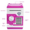 Adsoner Cartoon Piggy Bank, Electronic ATM Password Cash Coin Can Auto Scroll Paper Money Saving Box Gift for Kids (Pink)