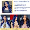 Blue Lace Front Wigs Human Hair Body Wave Wig 13x4 HD Transparent Lace Frontal Blue Wig Human Hair Pre Plucked With Baby Hair 180% Density Dark Blue Colored Glueless Wigs for Black Women 26 Inch
