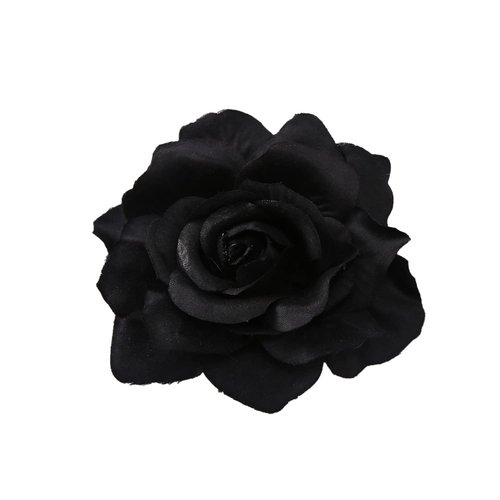 Sisadodo Hair Clip for Women - Black Flower Rose Hair Clip, Floral Hair Accessories, Flower Brooch Pin, Hair Barrettes for Women Girls, Gifts for Birthday, Christmas