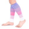 Doc Miller Calf Compression Sleeve Men and Women 20-30 mmHg, Shin Splint Compression Sleeve for Varicose Veins and Maternity 1 Pair ( Pink Violet White, Small)
