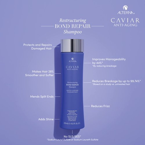 Alterna Caviar Anti-Aging Restructuring Bond Repair Shampoo, 16.5 Fl Oz (Pack of 1)