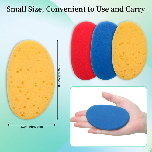 12Pcs Clay Sponges for Clay, Boyistar Ceramics Pottery Clay Sponge for Shaping and Clean Sponge with 3-Density Clay Sponge Artists Sponge for Pottery Modeling Sculpting with Mesh Bag