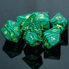 UDIXI Malachite Stone Dice Set D&D 7PCS Gemstone Dice Polyhedral DND Dice with Gift Case for Dungeons and Dragons Role Playing Games MTG Tabletop Games
