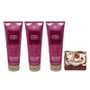 Bath & Body Works Bourbon Strawberry & Vanilla 3 Pack Body Cream Gift Set with a Cherry On Top Bar Soap - Full Size