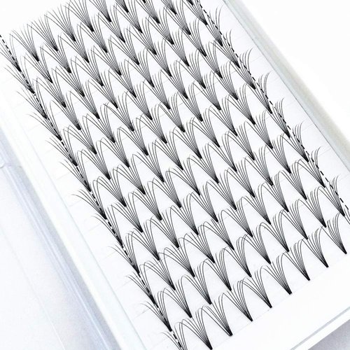 120pcs 8-18MM to choose 7D Volume Fans Eye Lashes Extensions Thickness 0.07mm, D Curl, Grafting Nature Long Individual False Eyelashes Makeup Black Soft Fake Eye Lashes Clusters (10MM)