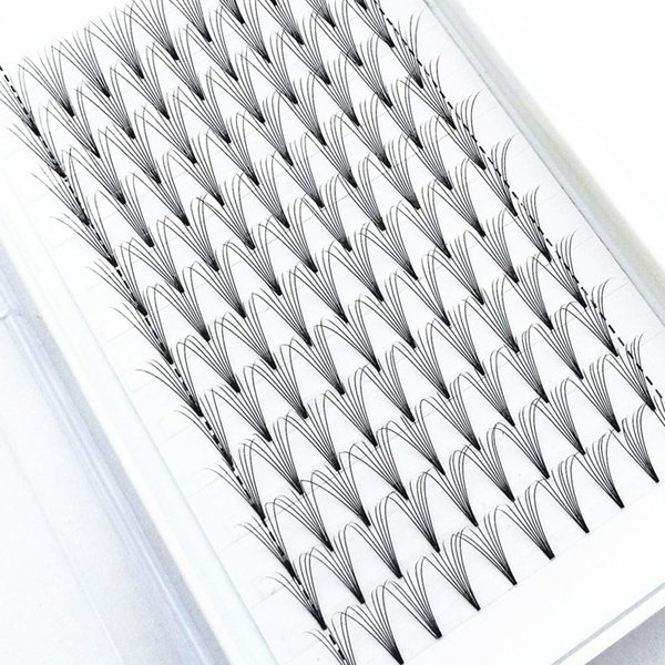120pcs 8-18MM to choose 7D Volume Fans Eye Lashes Extensions Thickness 0.07mm, D Curl, Grafting Nature Long Individual False Eyelashes Makeup Black Soft Fake Eye Lashes Clusters (10MM)