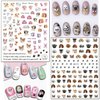 Cute Dog Nail Art Stickers, Cartoon Dog Nail Decals, 3D Puppy Self-Adhesive Sticker Design Holographic Animal Nail Art Decal Supplies for Women Girls Manicure Charms Decoration DIY Nail Sticker