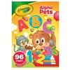 Crayola Alpha Pets Coloring Pages and Stickers, Number & Alphabet Coloring Book, Gift for Kids, 96 Pages