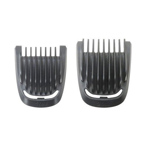 GRABOTE Upgraded Replacement 1mm+2mm Hair Comb for P-hilips No relco Blade MG3750, MG5750, MG7750, MG7770, MG7790 - Black