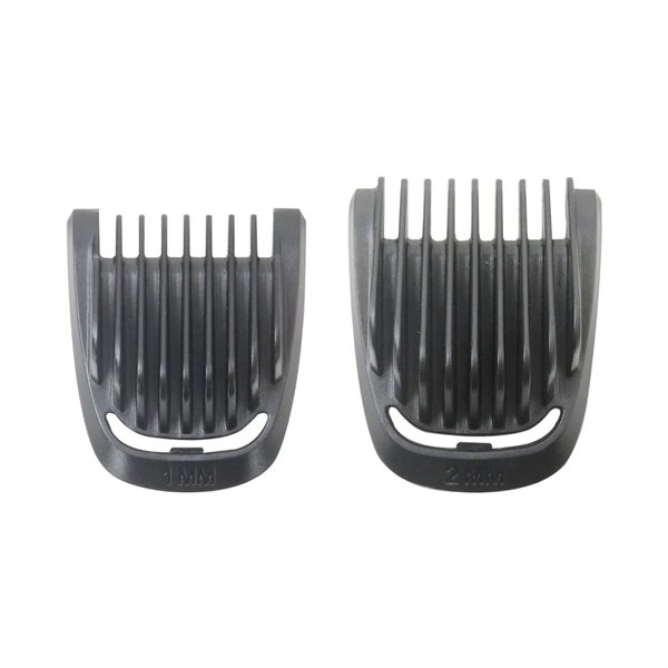 GRABOTE Upgraded Replacement 1mm+2mm Hair Comb for P-hilips No relco Blade MG3750, MG5750, MG7750, MG7770, MG7790 - Black