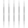 5-pcs Dual-Ended Pen Tool Double Head Nail Art Dotting Pen Stainless Steel Nail Painting Pen DIY Decoration Dotting Pen