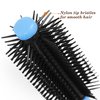 uxcell Hairstyle Curly Hair Brush, Professional Wet Styling Dryers Hairbrush for Salon Home, Plastic Handle Roll Round Comb Detangling Teezer Bristles for Men and Women, 1 Pack