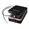 SentrySafe Small Safe, Black Lock Box with Combination Lock for Office or Dorm Secures Money, Passport, Jewelry, 0.05 Cubic Feet, Exterior: 2.6 in. H x 5.9 in. W x 8.0 in. D, ‎P005C