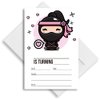 LoaHak Ninja Boy Birthday Invitation, Ninja Invitation Boy, Ninja birthday party invitations. (013) (012)