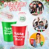 VioraWhite 22 Pcs Christmas Game Supplies Set 16 oz Plastic Cups with 8 Christmas Theme Balls Xmas Party Game Beer Cups for Christmas House Parties Favors Concerts Birthdays BBQ Holidays(Team)