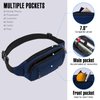 WATERFLY Fanny Pack Waist Bag: Runner Small Hip Pouch Bum Bag Running Fannie Pack Phanny Fannypack Waistpack Bumbag Beltbag Sport Slim Fashionable for Jogging Hiking Woman Man (Navy Blue)