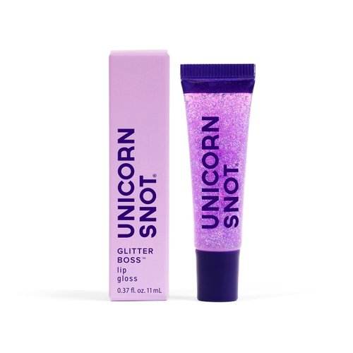 UNICORN SNOT Glitter Lip Gloss - Sparkly Lip Shine - Stocking Stuffers for Women, Gifts for Teen Girls - Vegan & Cruelty-Free Non-Sticky Formula Lip Gloss Glitter Makeup - Holographic Purple (Orchid)