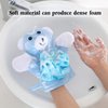 Azure Zone, 4 Pack Cartoon Hand Puppet Bath Wash Mitt Towel with Animal Designs for Bath and Shower