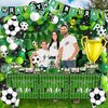 Soccer Birthday Party Decorations 87Pcs Soccer Birthday Party Supplies Including Tablecloth Backdrop Banner Cake Topper Latex Balloons Foil Balloons Decorations Kit