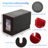 SANZIE Card Deck Box for MTG Commander Deck Box with 2 Toploaders 35PT fits 260+ Single Sleeved Trading Cards TCG Deck Box for Magic Game Cards (Black&Red)
