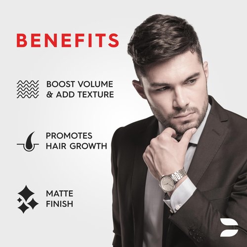 DASH FOR HIM Hair Clay for Men - Medium Strong Hold Matte Clay for Shine Free Finish with Premium Natural and Organic Ingredients - Vegan Friendly Mens Hair Styling Clay, 4oz