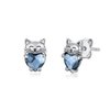 JUSTKIDSTOY Hypoallergenic Cat Earrings 925 Sterling Silver Cute Animal Kitten Stud Earrings Stocking Stuffers cat Jewelry Gifts for Women Girls Pet Lover