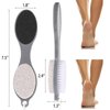 2 Pcs 4 in 1 Foot Scrubber Dead Skin Remover for Feet, Including Foot Files, Heel Scraper, Foot Brush and Pumice Stone, Multi Purpose Foot Callus Remover Pedicure Tools
