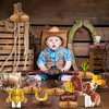Chrisfall 12 Pcs Western Cowboy Party Decorations Wild West Honeycomb Centerpieces Wild West Cowboy Party Tables Decorations Western Theme Party Decorations for Cowboy Birthday Baby Shower Supplies