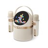 PHILIPS S2508 Portable Karaoke Machine,Party Bluetooth Speaker with 2 Karaoke Microphones,7 H Battery,Multi-Colored Light Modes with Display Screen,6 Vocal Effects,USB,AUX or TF Card Input,Mini,White