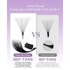 BEYELIAN Premade Lash Fans, 320 Fans Pre Made Fans Volume Lash Extensions 3D 6D 8D 10D 12D 20D 0.07 C/D Curl Save Time Eyelash Extensions for Professional Salon, 8-15mm MIX Easy to Use (12D-0.07-D)