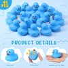 Hungdao 48 Pcs 2 Inch Mini Rubber Ducks for Kids Children Party Favors Bulk Bath Ducks Summer Pool Floating Toys Rubber Ducks Birthday Gifts for Boys Girls Baby Shower Supplies (Blue)
