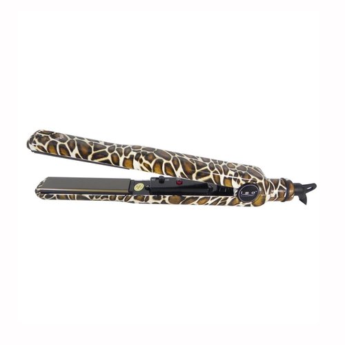 Iso Beauty Newest Turbo Silk Limited Animal Edition 1” Scratch resistant Ceramic Plates Hair Straightener Flat Iron (Giraffe)