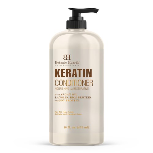 Botanic Hearth Keratin Conditioner with Argan Oil - Sulfate-Free Hair Treatment for All Hair Type...