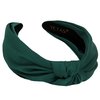 YETASI Satin Headbands for Women - Forest Green Knotted Headband made of Silk Quality Satin Fabric, Unique and Classy. Non-slip, Comfortable and Build to Last Long. Adjustable Size